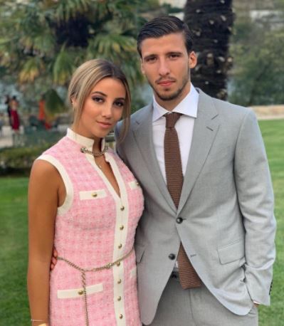 Joao Dias's son Ruben Dias with his girlfriend Mariana Goncalves